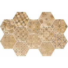 Плитка 18,2*21 Epoca Decoro Cementine Ocra R55T